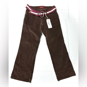 Vintage Unionbay Women’s Juniors 0 Corduroy Capri Pants Brown‎ Stretch Y2K 90s